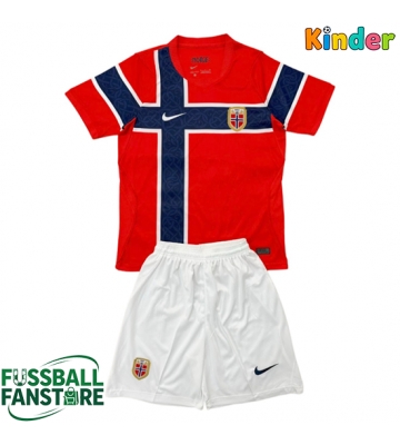 Norwegen Replik Heimtrikot Kinder WM 2026 Kurzarm (+ Kurze Hosen)